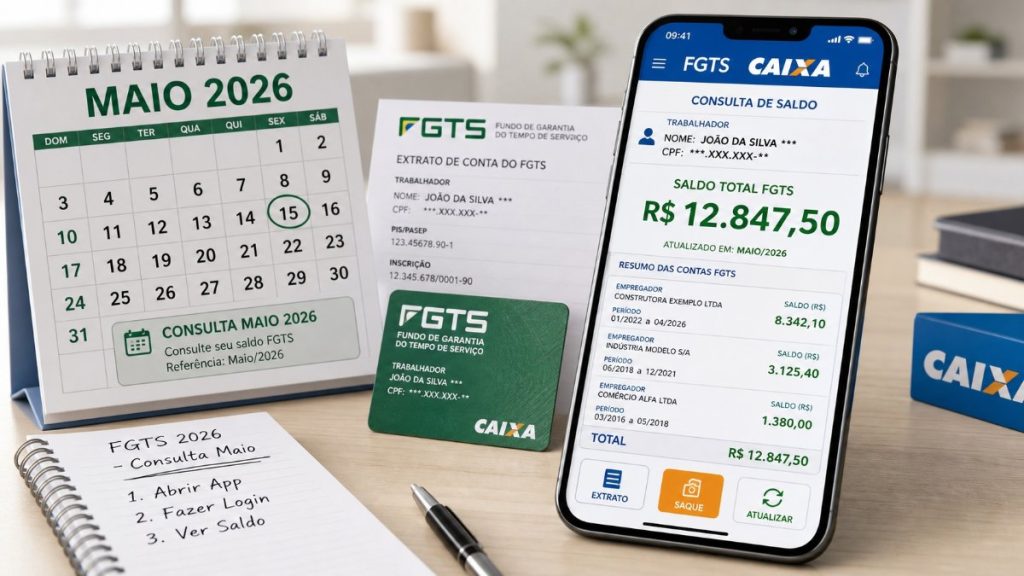 Saldo FGTS 2026: veja como consultar em maio pelo aplicativo