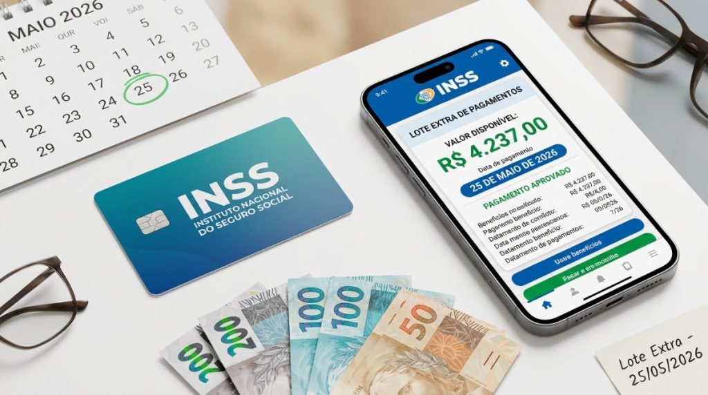 Lote extra INSS começa em 25 de maio e pode chegar a R$ 4.237