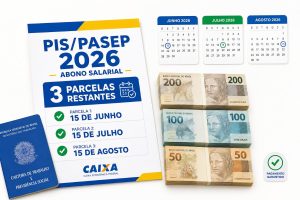 PIS Pasep 2026 ainda tem 3 parcelas; veja datas