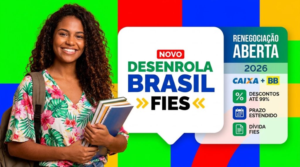 Desenrola FIES 2026: renegociação aberta na Caixa e no BB