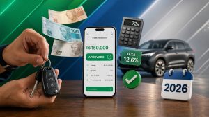 Carros com desconto em 2026: crédito via PIX e financiamento em 72x