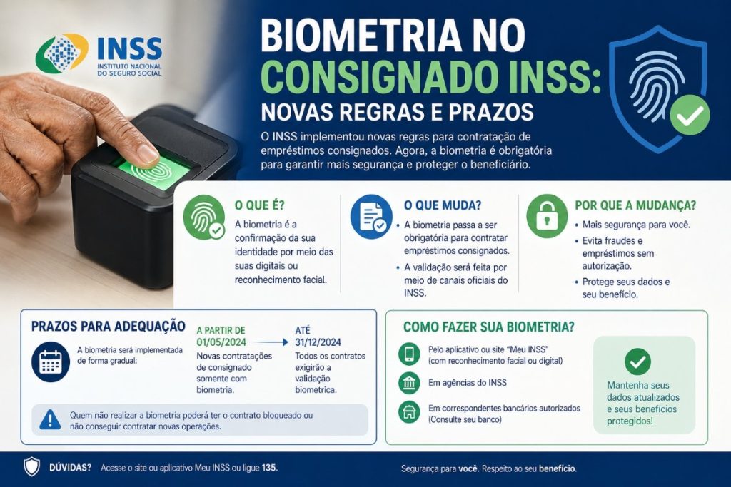 Biometria no consignado INSS: novas regras e prazos