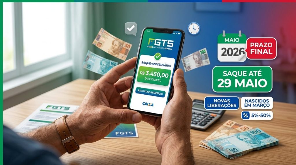 Saque-aniversário FGTS: saque até 29 e novas liberações