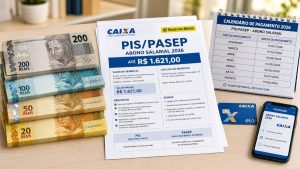 PIS PASEP 2026 paga até R$ 1.621; veja regras e calendário