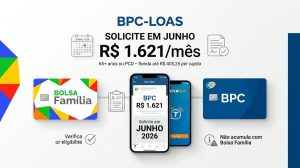 Bolsa Família: auxilio BPC 1621 pode ser solicitado em junho