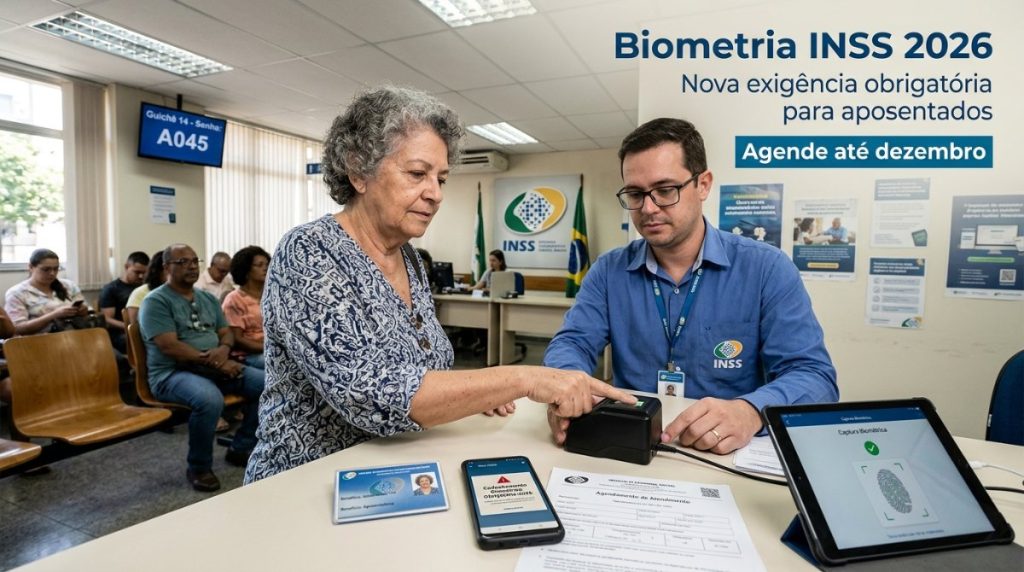 Biometria INSS aposentadoria: nova exigência para 2026
