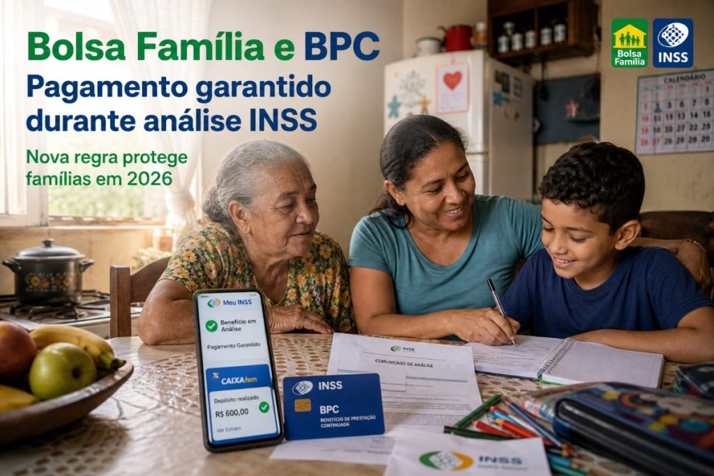 Bolsa Família e BPC: nova regra garante pagamento durante análise do INSS