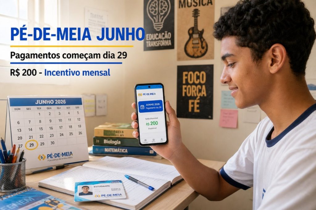 Calendario pe de meia junho: pagamentos começam no dia 29