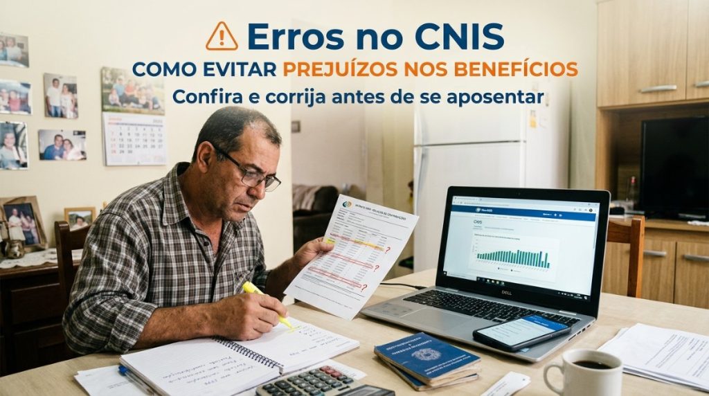 Erros no CNIS: como evitar prejuízos nos benefícios do INSS