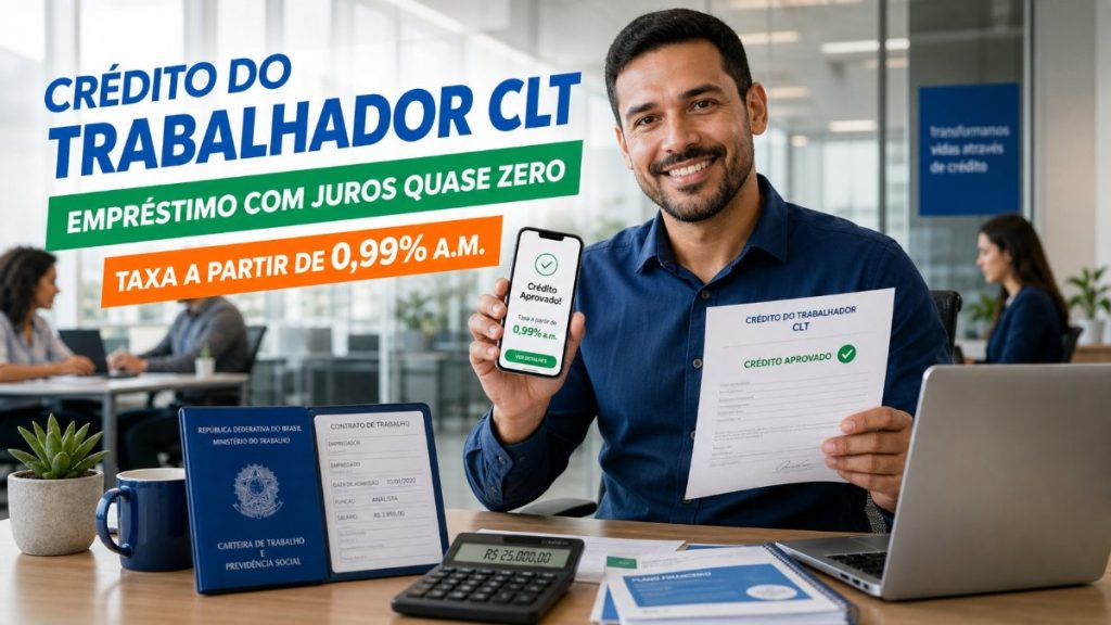 Crédito do Trabalhador: CLT tem empréstimo com juros quase zero