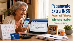 Pagamento extra INSS cai em até 72 horas; veja como receber