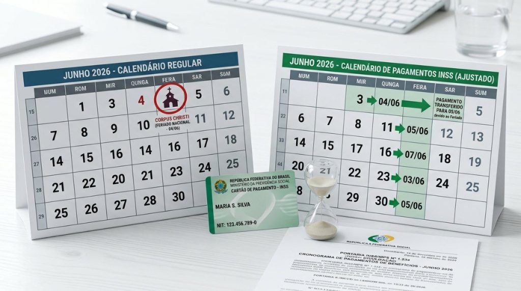 Pagamento INSS junho 2026: Corpus Christi pode alterar datas; veja o cronograma