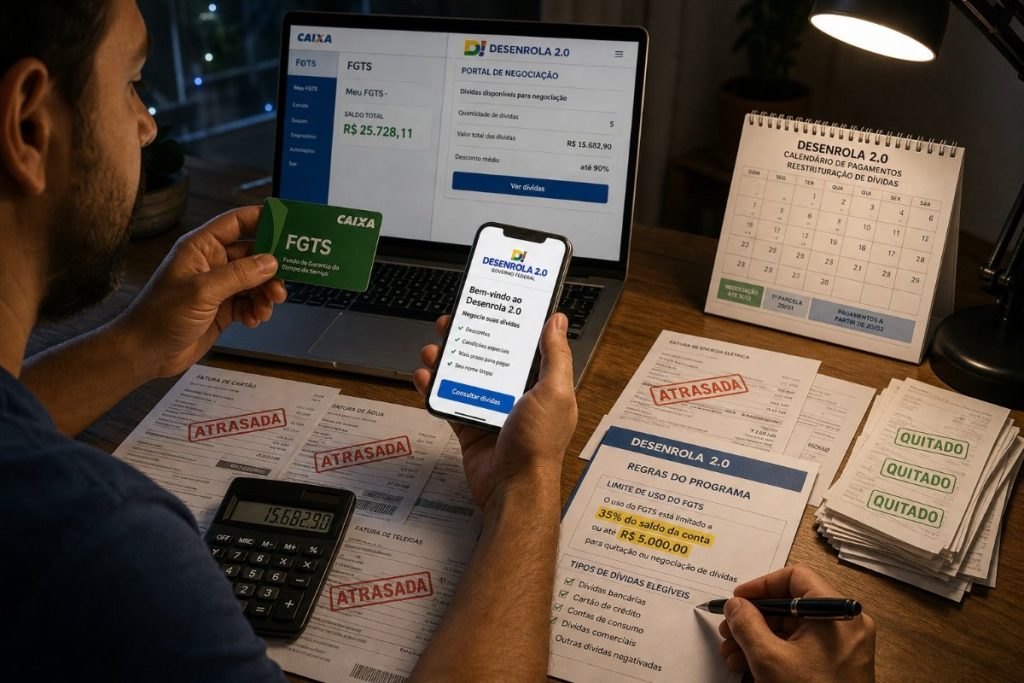 FGTS para dívidas: veja regras, limites e como usar no Desenrola 2.0