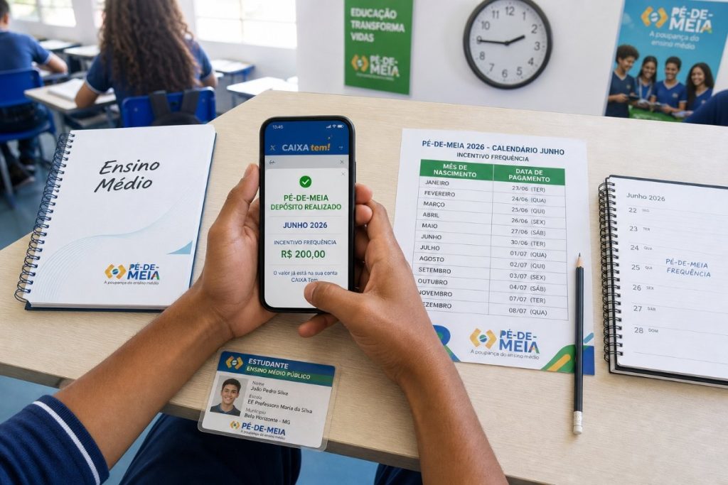 Pe de Meia junho: depósitos de R$ 200, R$ 225, R$ 1.000 e R$ 1.200