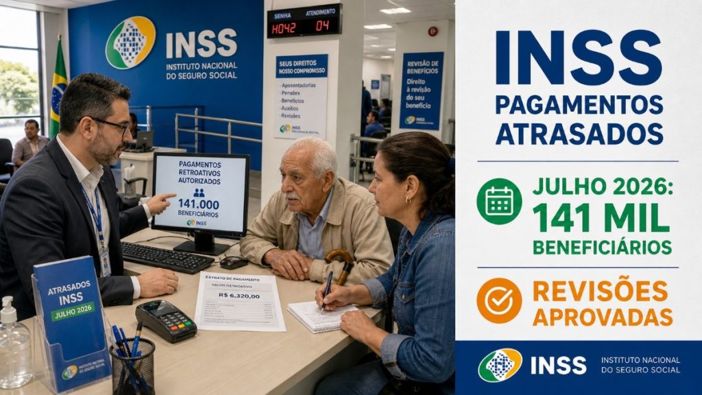 Pagamento dos atrasados do INSS começa em julho para 141 mil